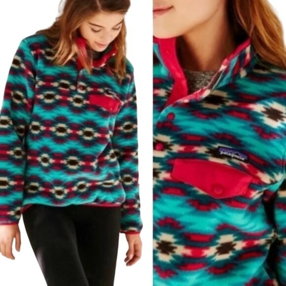 Patagonia Synchilla Snap-T Fleece Pullover Wild Desert Beryl Green - Picture 10 of 12